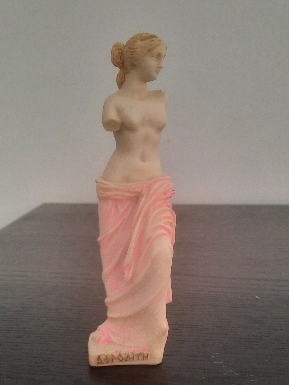 Small Off White And Pink Aphrodite Figurine